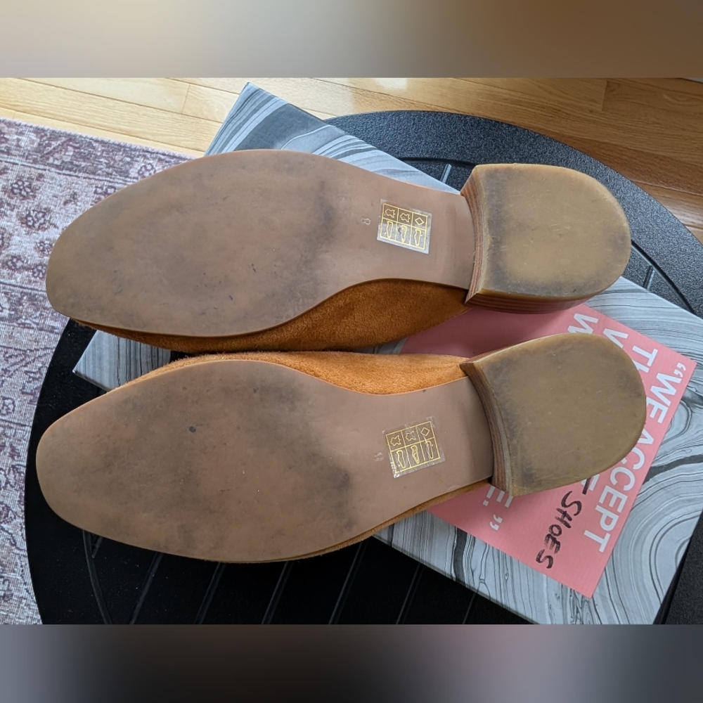 Jeffrey Campbell Mustard Suede Slip-On Mules - Picture 7 of 14